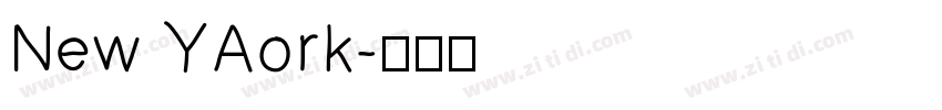 New YAork字体转换